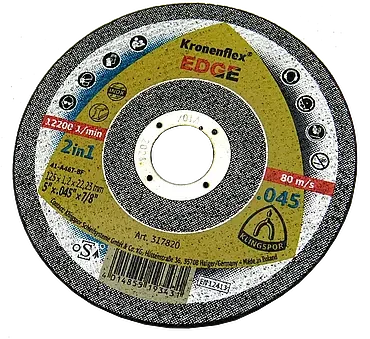 Відрізний круг 125x1,2x22,2 EDGE Special прямий Klingspor Kronenflex