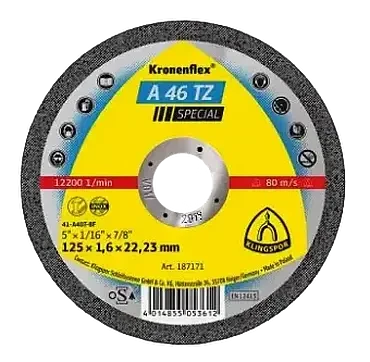 Відрізний круг 125x1,6x22,2 А 46 TZ Special Klingspor Kronenflex