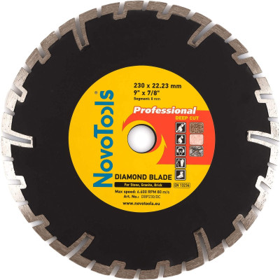 Диск алмазный NovoTools Profi 230х22,23 мм глубокий рез