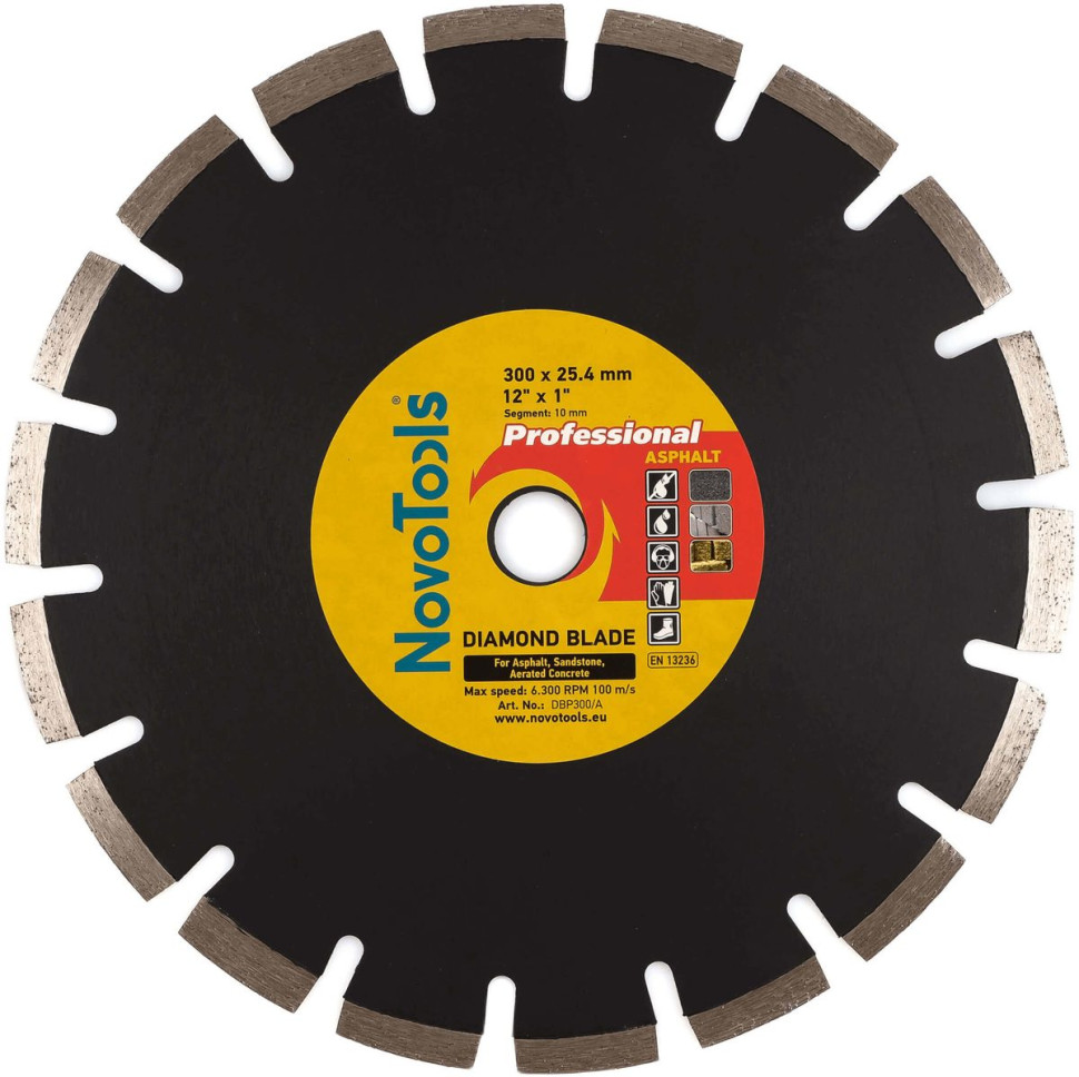 Диск алмазный NovoTools Profi 300х25,4 мм по асфальту