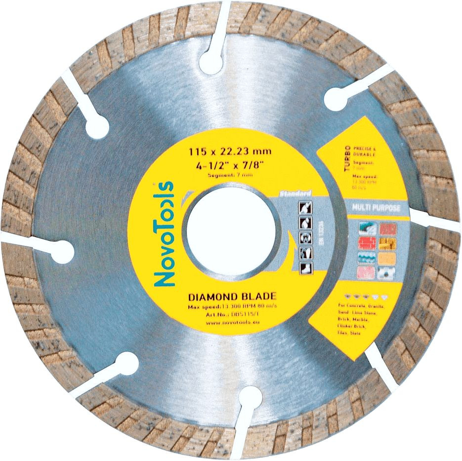 Диск алмазный NovoTools Standard 115х22,23 мм турбо