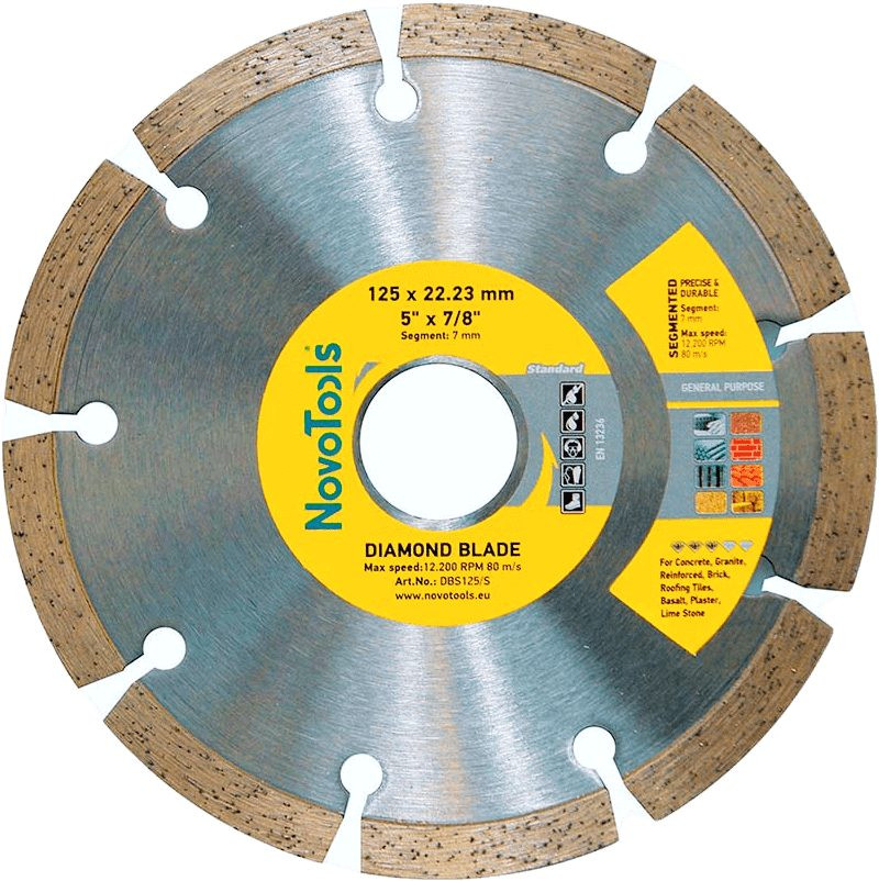 Диск алмазный NovoTools Standard 125х22,23 мм сегментный