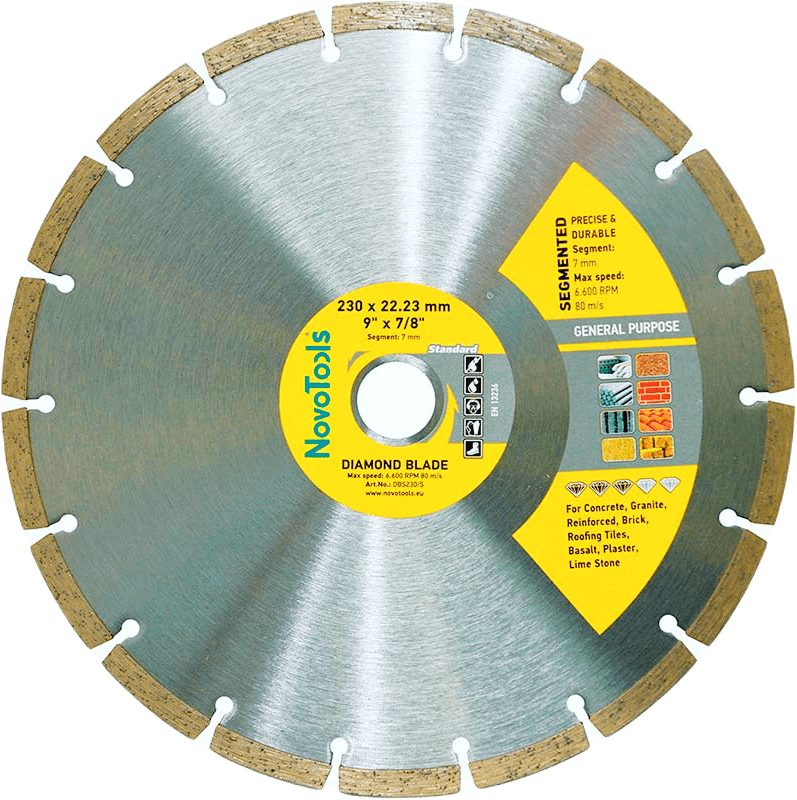 Диск алмазный NovoTools Standard 230х22,23 мм сегментный