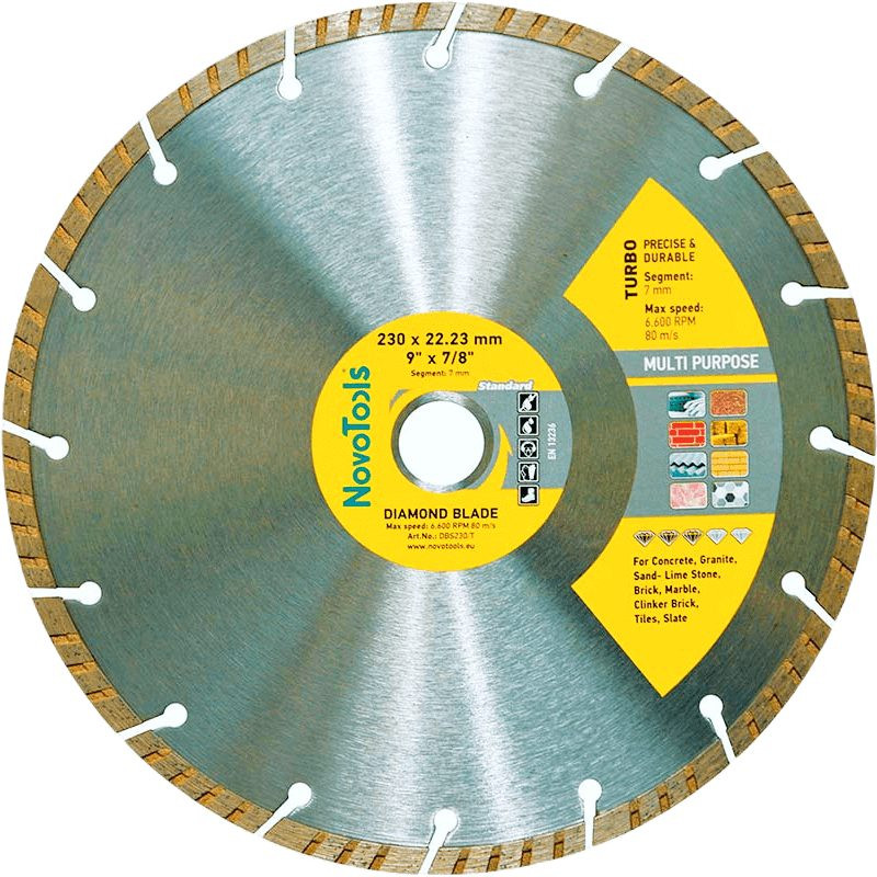 Диск алмазный NovoTools Standard 230х22,23 мм турбо