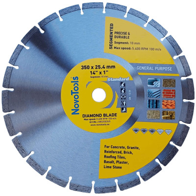 Диск алмазный NovoTools Standard 350х25,4 мм сегментный