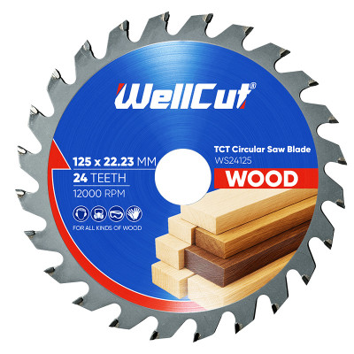 Пиляльний диск по дереву WellCut 125х22,23 мм, 24 зуби