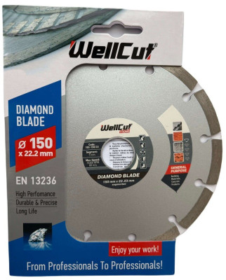 Диск алмазный WellCut 150х22,23 мм турбо-волна