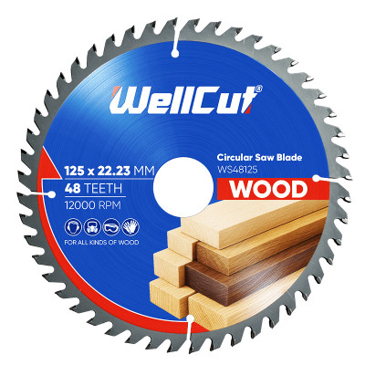 Пиляльний диск по дереву WellCut 125х22,23 мм, 48 зубів