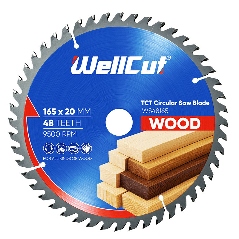 Пиляльний диск по дереву WellCut 165х20 мм, 48 зубів