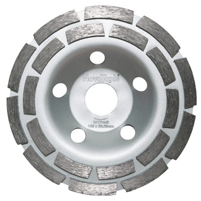 Чашка алмазная шлифовальная NovoTools 125х22,23 мм двухрядная