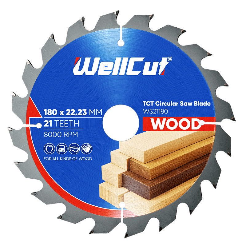 Пиляльний диск по дереву WellCut 180х22,23 мм, 21 зуб