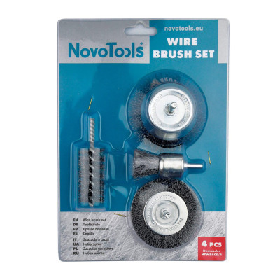 Набор щеток для дрели NovoTools, 4 шт.