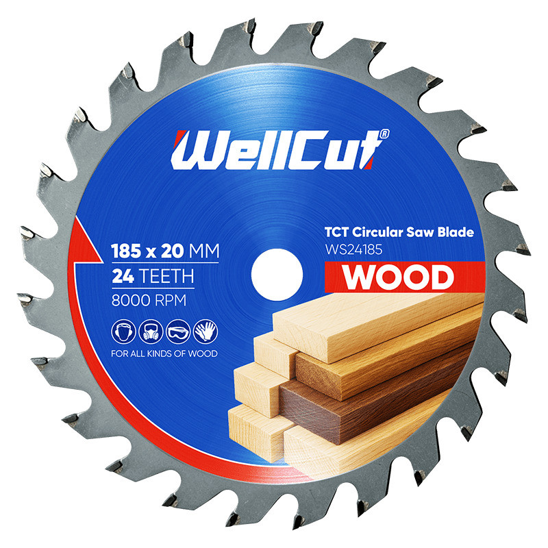 Пиляльний диск по дереву WellCut 185х20 мм, 24 зуби