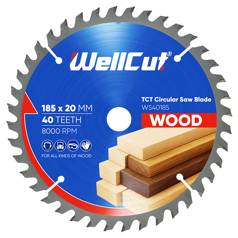 Пиляльний диск по дереву WellCut 185х20 мм, 40 зубів