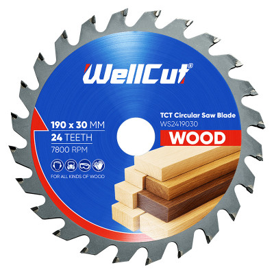 Пиляльний диск по дереву WellCut 190х30 мм, 24 зуби