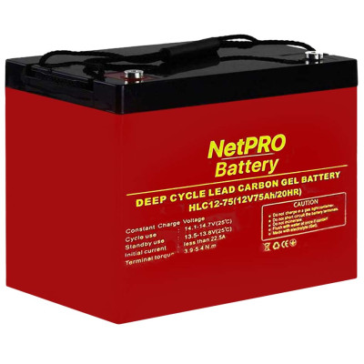 Акумулятор NetPRO HLC 12V/75Ah carbon GEL