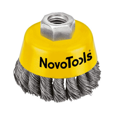 Щетка чашечная NovoTools 100 мм M14, витая проволока
