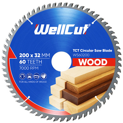Пиляльний диск по дереву WellCut 200х32 мм, 60 зубів