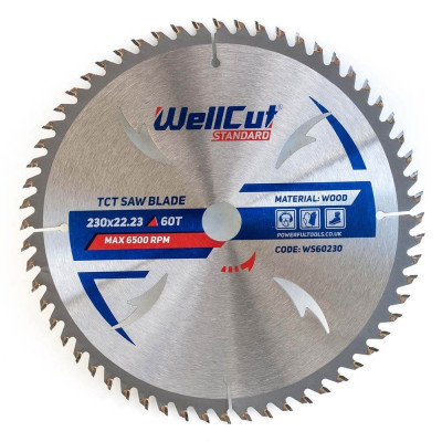 Пиляльний диск по дереву WellCut 230х22,23 мм, 60 зубів