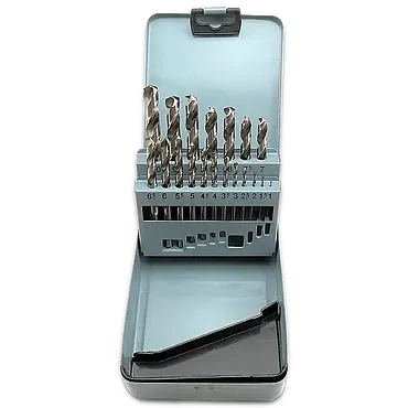 Набір свердел по металу 1-10 мм 19 шт HSS-G