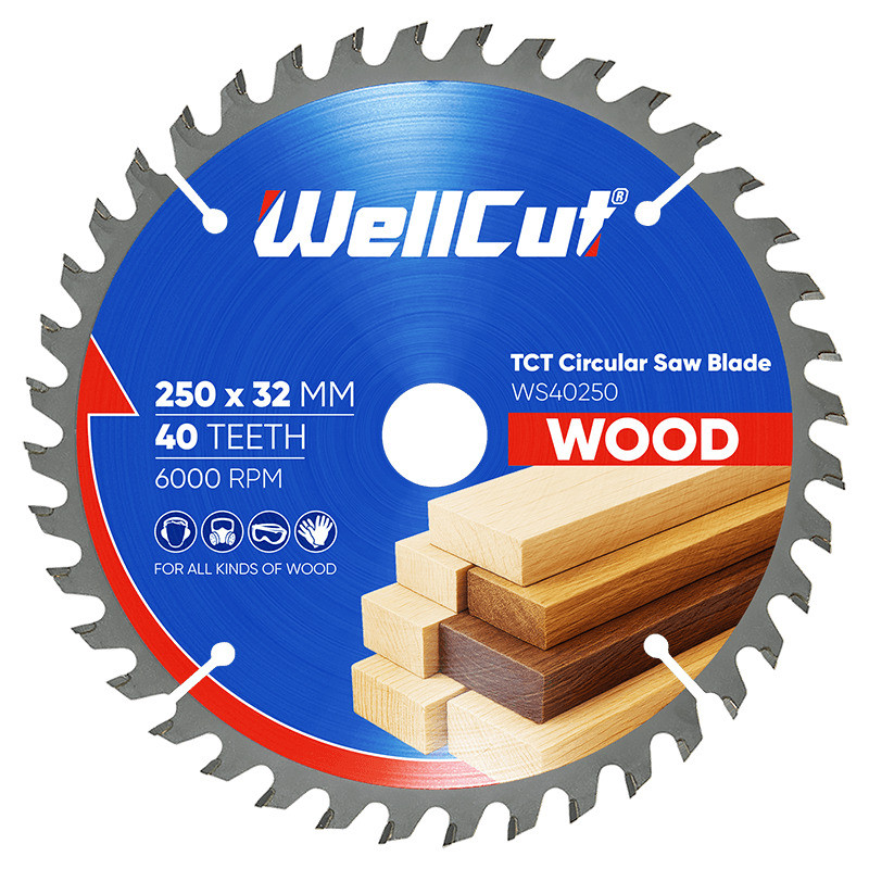 Пиляльний диск по дереву WellCut 250х32 мм, 40 зубів