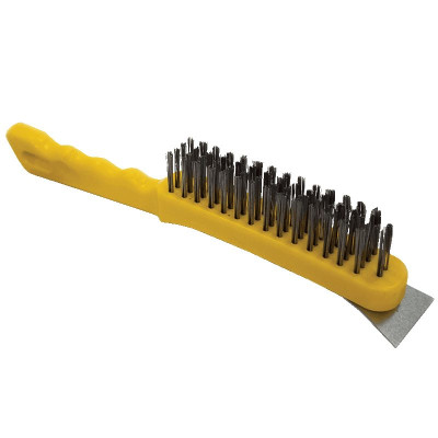 Щетка ручная со скребком NovoTools, пластиковая ручка