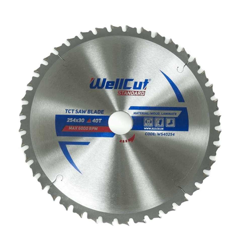 Пиляльний диск по дереву WellCut 254х30 мм, 40 зубів, для ламінату