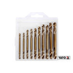 Свердла по металу двосторонні шліфовані YATO HSS Ø3-6 мм 10 шт