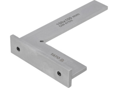 Кутник слюсарний 90° YATO з широкою основою, 150 х 100 мм [50]