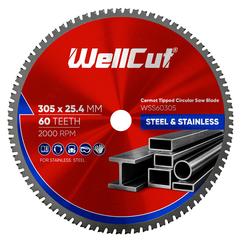 Пиляльний диск по сталі WellCut 305х25,4 мм, 60 зубів