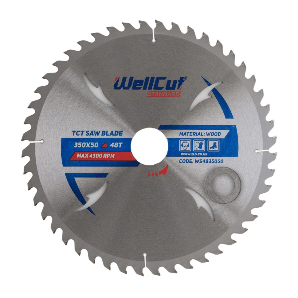 Пиляльний диск по дереву WellCut 350х50 мм, 48 зубів