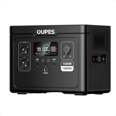Портативна зарядна станція OUPES S015 (1500W/1488Wh, LiFePO4, швидка зарядка)