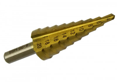 Свердло ступінчасте 4-20 (4-6-8-10-12-14-16-18-20) хв.1/4