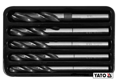 НАБІР СВЕРДЕЛ ПО МЕТАЛУ YATO HSS 4241 Ø10-15 ММ 75/150 ММ ДЛЯ НЕРЖАВІЮЧОЇ ТА КОНСТРУКЦІЙНОЇ СТАЛІ 5 ШТ