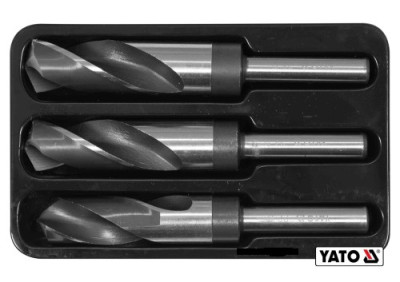 НАБІР СВЕРДЕЛ ПО МЕТАЛУ YATO HSS Ø22-24-25 ММ 75/150 ММ ДЛЯ НЕРЖАВІЮЧОЇ ТА КОНСТРУКЦІЙНОЇ СТАЛІ 3 ШТ