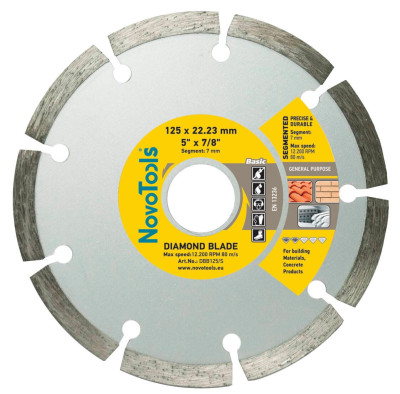 Диск алмазный NovoTools Basic 125х22,23 мм сегментный