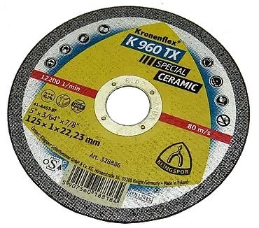 Круг відрізний 25x1,0х22,2 K 960 TX SPECIAL керамика Klingspor Kronenflex